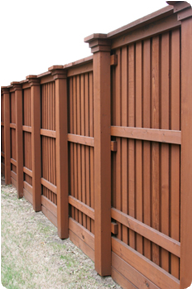 Installed cedar fence Installed cedar fence
